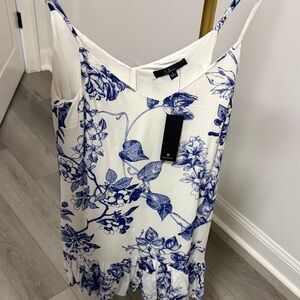 Lulu's Blue and White Floral Mini Dress